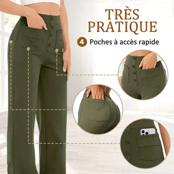 49% off High stretch - Ψηλόμεσο casual παντελόνι με ίσιο πόδι